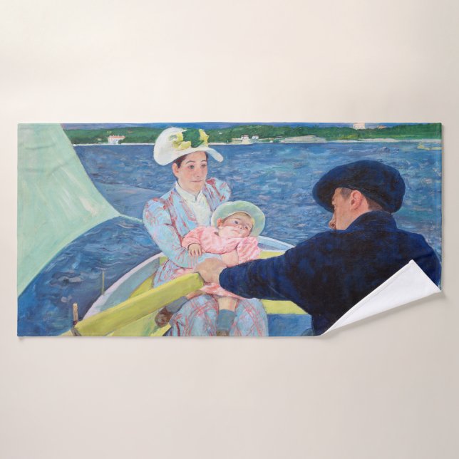 The Boating Party, Mary Cassatt Bath Towel (Bath Towel)