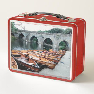 The boats , at Durham river Metal Lunch Box