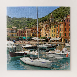The Boats of Portofino, Italy - 20 x 20 inch Jigsaw Puzzle