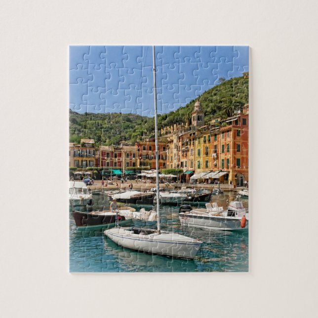 The Boats of Portofino, Italy - 8x10 inch Jigsaw Puzzle (Vertical)