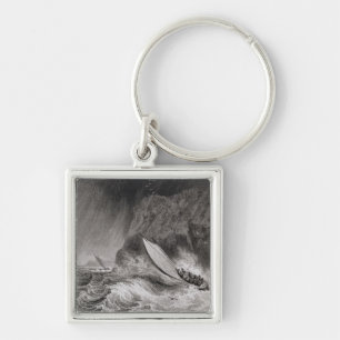 The boats off Walden Island in a snow storm, Augus Key Ring