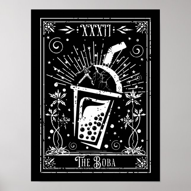 The Boba Tea Tarot Card Poster (Front)