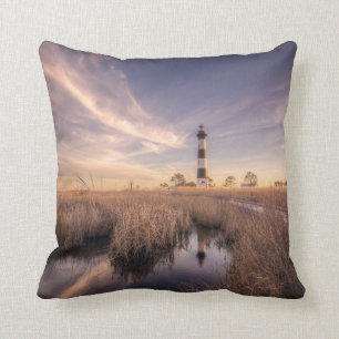 The Bodie Island Lighthouse At Sunset Cushion