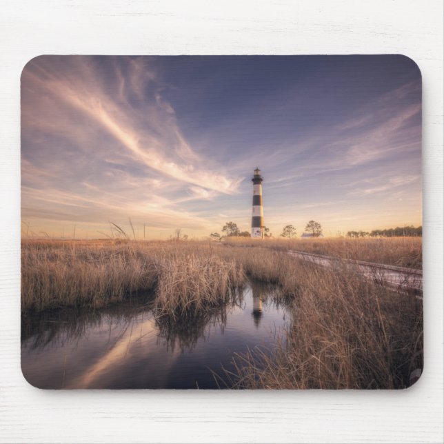 The Bodie Island Lighthouse  At Sunset Mouse Pad (Front)