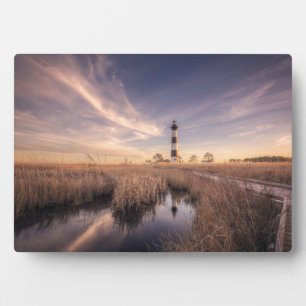 The Bodie Island Lighthouse  At Sunset Plaque