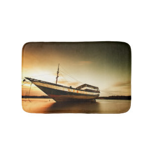 The Body Of Old Ship Bali, Indonesia Bath Mat