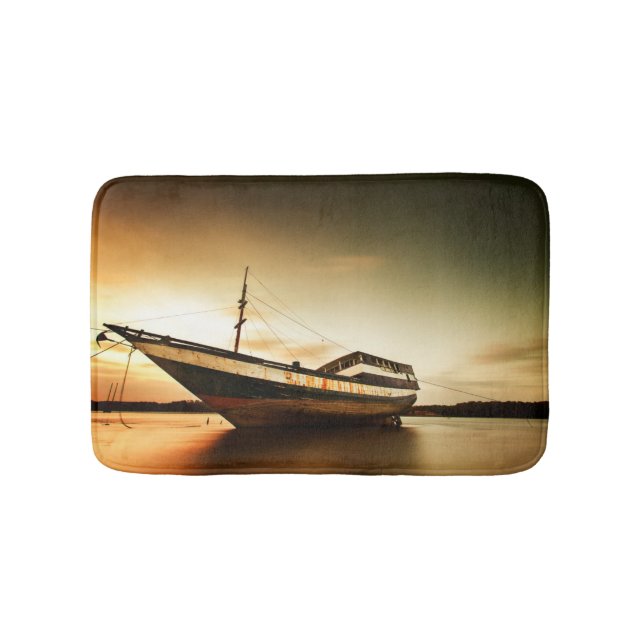 The Body Of Old Ship | Bali, Indonesia Bath Mat (Front)