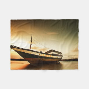 The Body Of Old Ship Bali, Indonesia Fleece Blanket