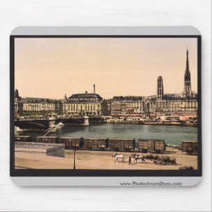 The Boieldieu Bridge from St. Sever, Rouen, France Mouse Pad