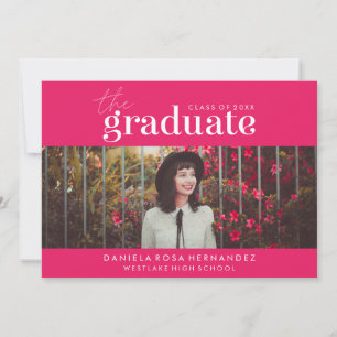 THE BOLD GRADUATE   PHOTO GRADUATION INVITATION