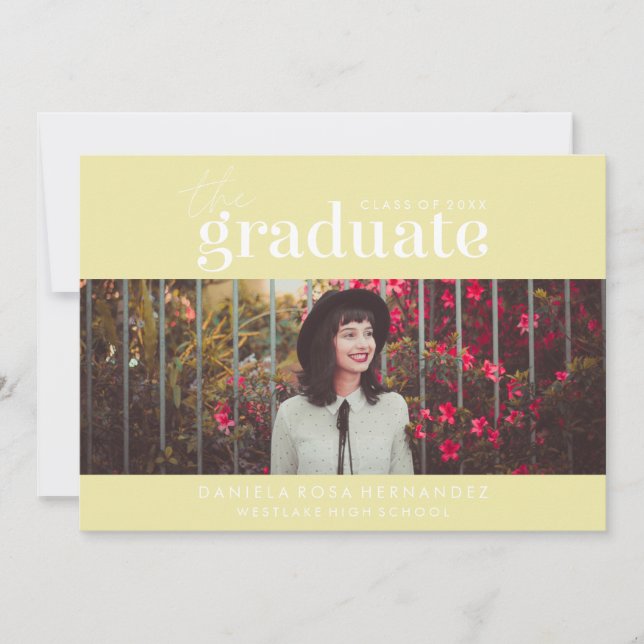 THE BOLD GRADUATE | PHOTO GRADUATION INVITATION (Front)