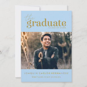 THE BOLD GRADUATE   PHOTO GRADUATION INVITATION