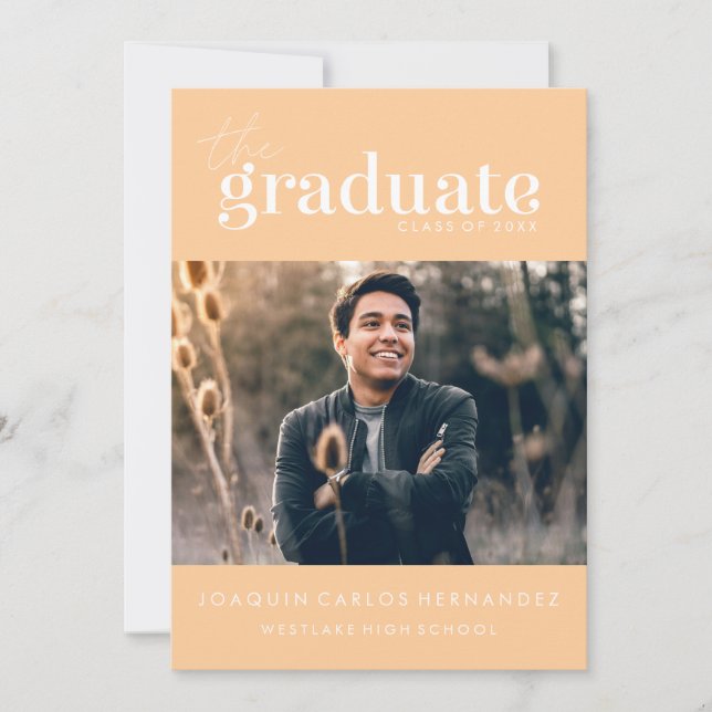 THE BOLD GRADUATE | PHOTO GRADUATION INVITATION (Front)
