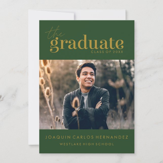 THE BOLD GRADUATE | PHOTO GRADUATION INVITATION (Front)