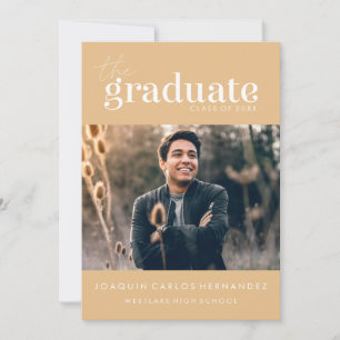 THE BOLD GRADUATE   PHOTO GRADUATION INVITATION