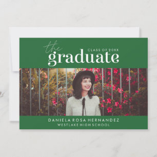 THE BOLD GRADUATE   PHOTO GRADUATION INVITATION