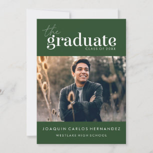 THE BOLD GRADUATE   PHOTO GRADUATION INVITATION
