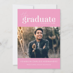 THE BOLD GRADUATE   PHOTO GRADUATION INVITATION