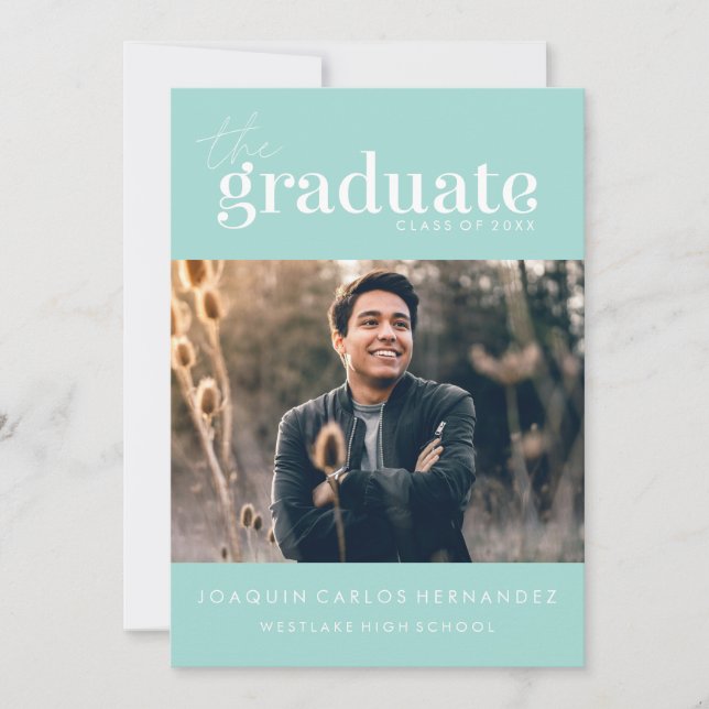 THE BOLD GRADUATE | PHOTO GRADUATION INVITATION (Front)