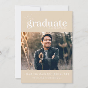 THE BOLD GRADUATE   PHOTO GRADUATION INVITATION