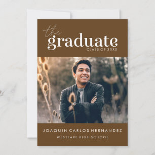 THE BOLD GRADUATE   PHOTO GRADUATION INVITATION