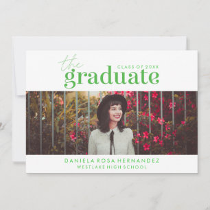 THE BOLD GRADUATE   PHOTO GRADUATION INVITATION
