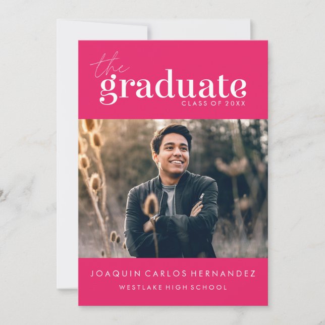 THE BOLD GRADUATE | PHOTO GRADUATION INVITATION (Front)