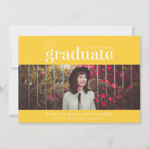 THE BOLD GRADUATE   PHOTO GRADUATION INVITATION