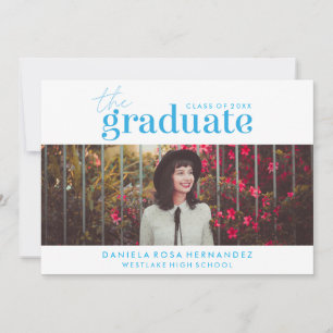 THE BOLD GRADUATE   PHOTO GRADUATION INVITATION