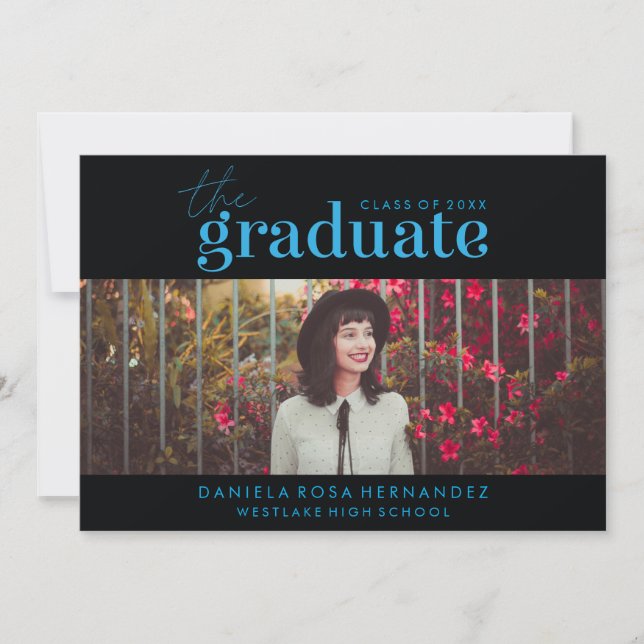 THE BOLD GRADUATE | PHOTO GRADUATION INVITATION (Front)