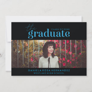 THE BOLD GRADUATE   PHOTO GRADUATION INVITATION