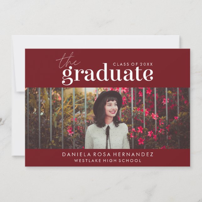 THE BOLD GRADUATE | PHOTO GRADUATION INVITATION (Front)