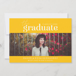 THE BOLD GRADUATE   PHOTO GRADUATION INVITATION