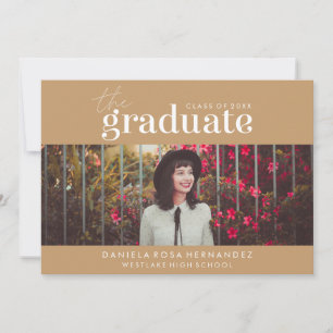 THE BOLD GRADUATE   PHOTO GRADUATION INVITATION