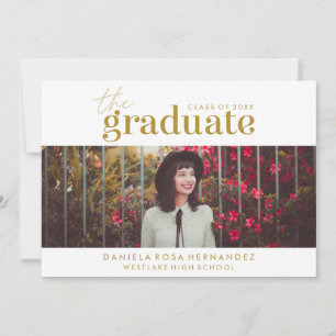 THE BOLD GRADUATE PHOTO GRADUATION INVITATION