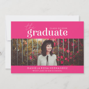 THE BOLD GRADUATE   PHOTO GRADUATION INVITATION