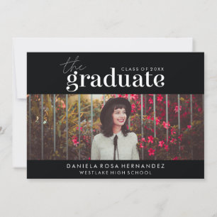 THE BOLD GRADUATE PHOTO GRADUATION INVITATION