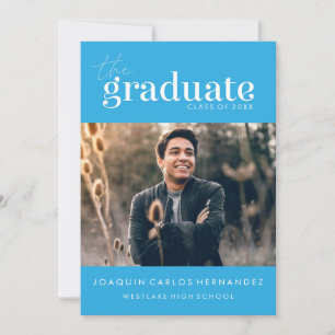 THE BOLD GRADUATE   PHOTO GRADUATION INVITATION