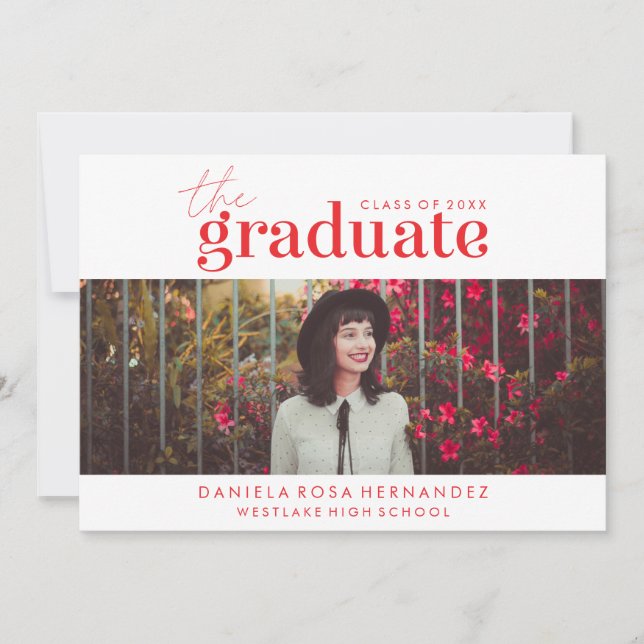 THE BOLD GRADUATE | PHOTO GRADUATION INVITATION (Front)