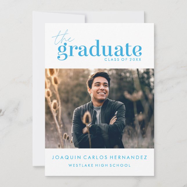 THE BOLD GRADUATE | PHOTO GRADUATION INVITATION (Front)