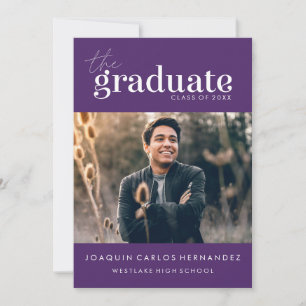 THE BOLD GRADUATE PHOTO GRADUATION INVITATION