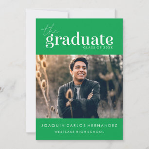 THE BOLD GRADUATE   PHOTO GRADUATION INVITATION