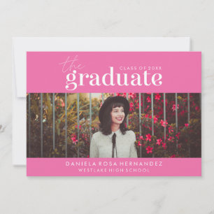 THE BOLD GRADUATE   PHOTO GRADUATION INVITATION