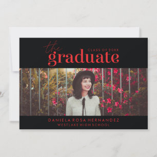 THE BOLD GRADUATE   PHOTO GRADUATION INVITATION