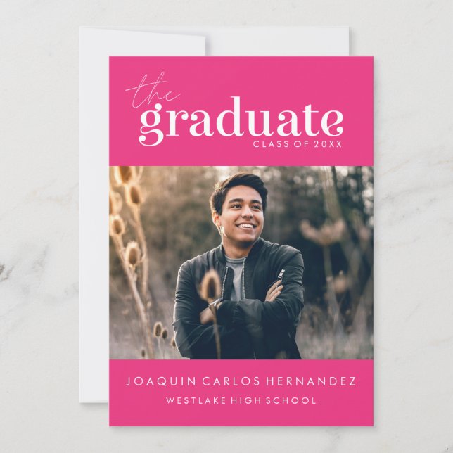 THE BOLD GRADUATE | PHOTO GRADUATION INVITATION (Front)