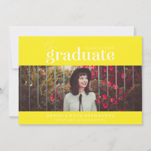 THE BOLD GRADUATE   PHOTO GRADUATION INVITATION