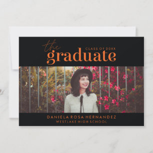 THE BOLD GRADUATE PHOTO GRADUATION INVITATION