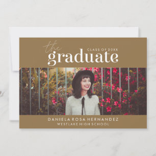 THE BOLD GRADUATE PHOTO GRADUATION INVITATION