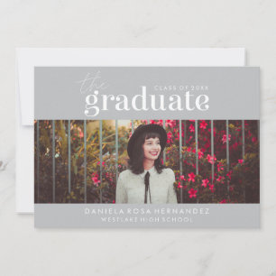 THE BOLD GRADUATE PHOTO GRADUATION INVITATION