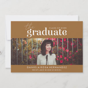 THE BOLD GRADUATE PHOTO GRADUATION INVITATION